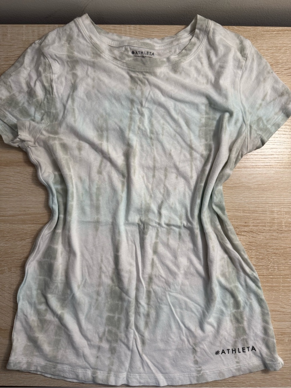 Athleta Women's Subtle Mint Tie-Dye Short Sleeve Tee